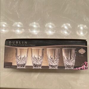 Dublin Crystal Juice Glasses Set - Clear